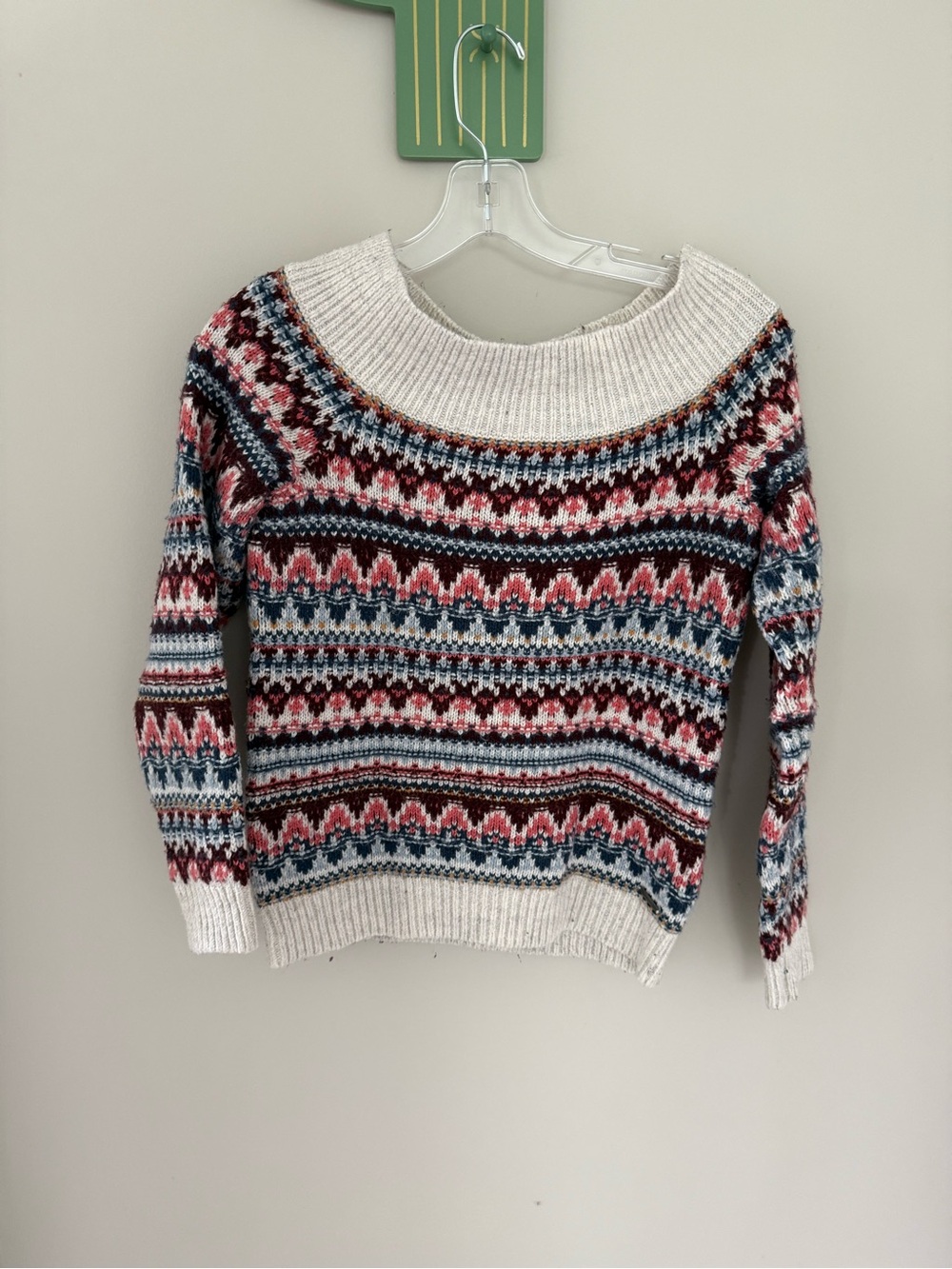 Abercrombie & Fitch Multicolor Fair Isle Crewneck Sweater